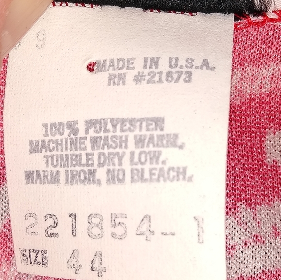 VTG 70's Alamode of California USA Made Lady's Red Blouse Lady's Plus 2x 44 - Picture 3 of 6